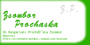 zsombor prochaska business card